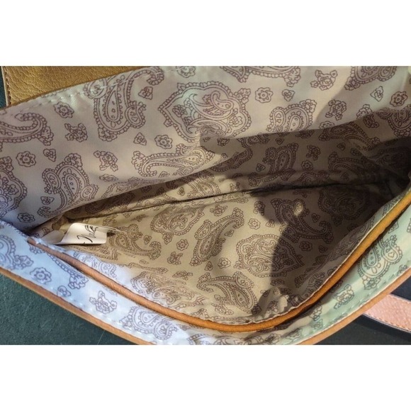 Simply Noelle Gray & Brown Small Crossbody Purse Magnetic Flap Adjustable Gold - Picture 7 of 7